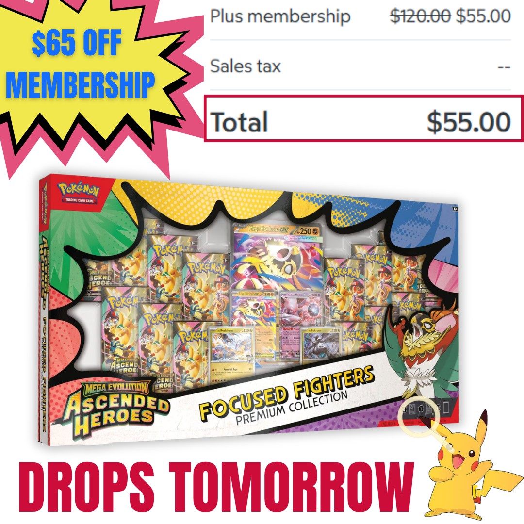 sams club pokemon cards Pokémon TCG: Mega Evolution - Ascended Heroes Focused Fighters Premium Collection - Samsclub.com - 54% off Pokemon Lucario Ex & Tyranitar