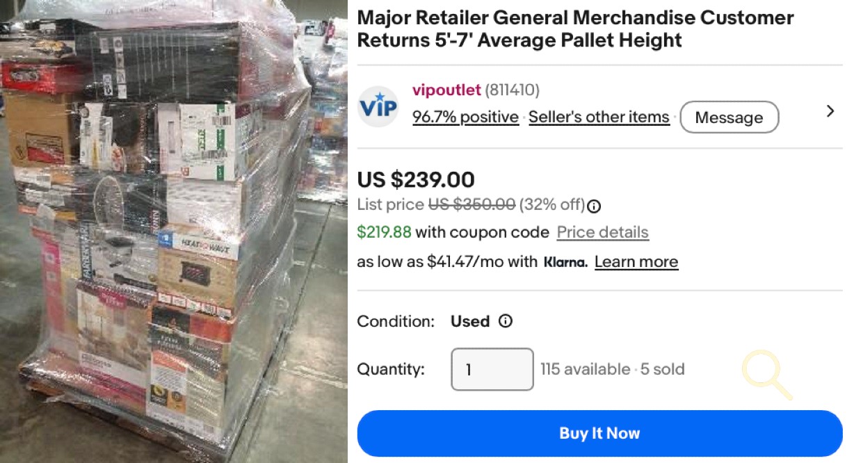 WHAT??? WALMART RETURNS PALLETS ARE SELLING ON EBAY [Expired] | Hidden ...