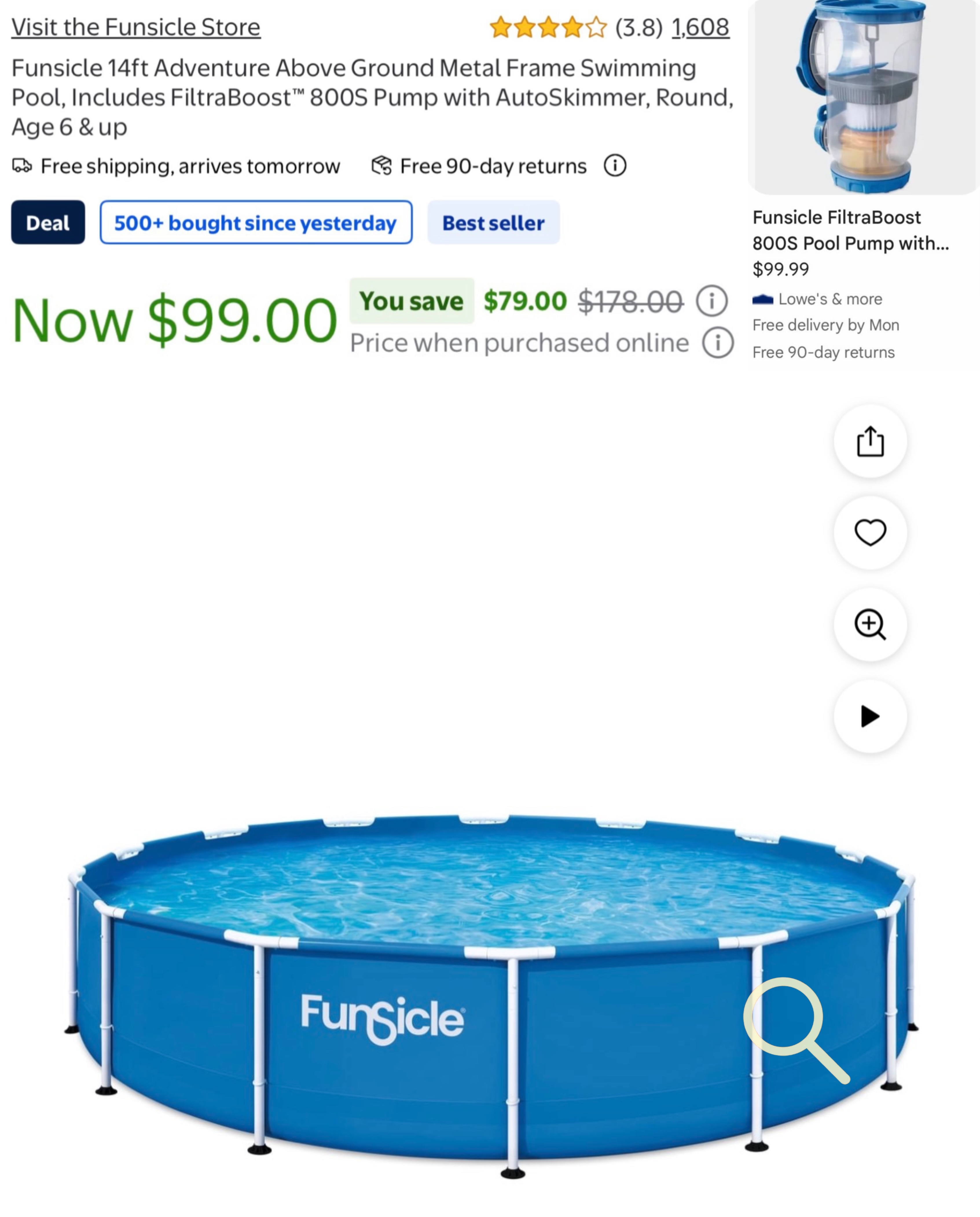 $178 OUTDOOR POOL 14FT FOR $99 [Expired] | Hidden Clearances