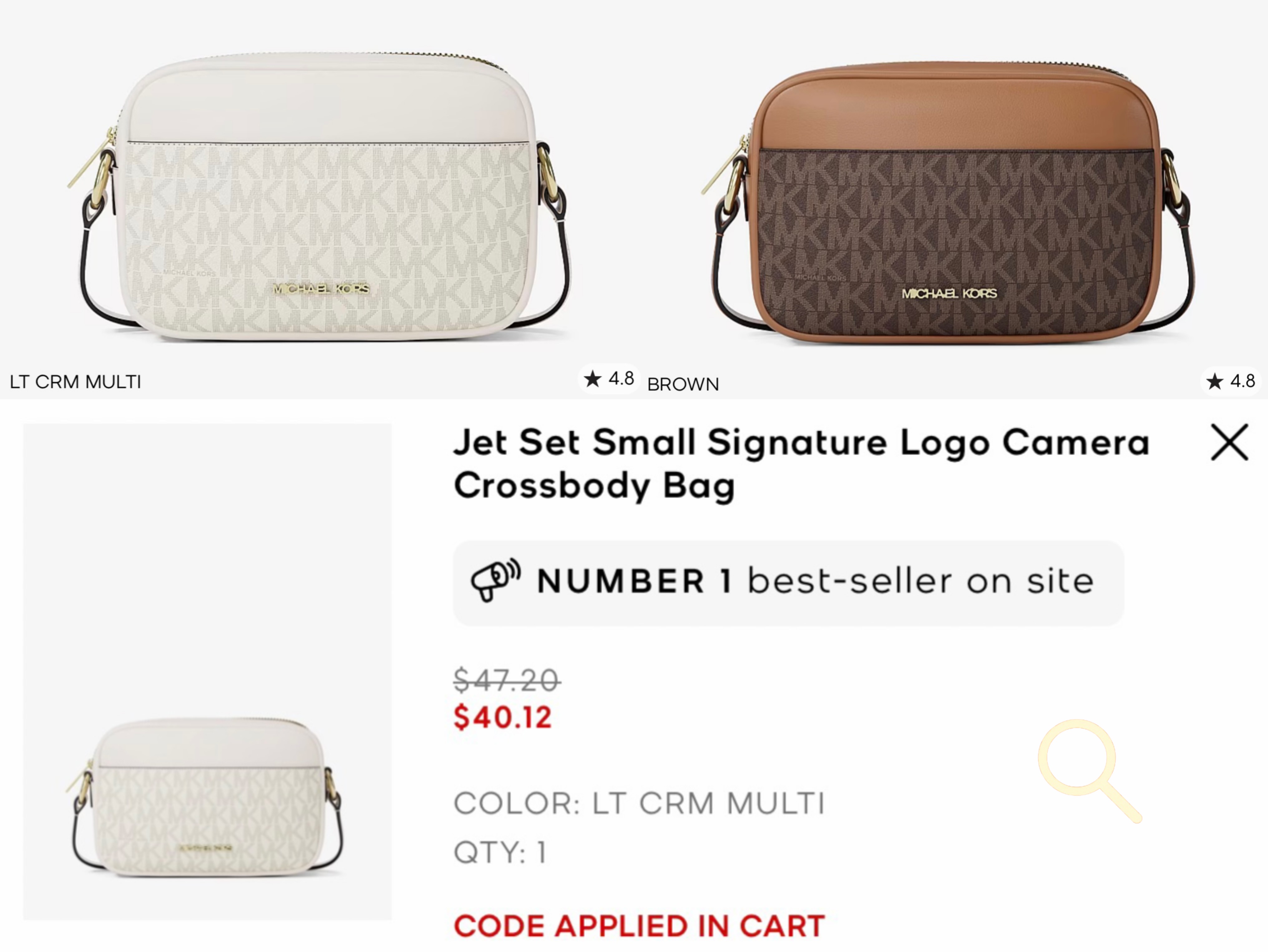 $228 MICHEAL KORS BAG IS NOW $40 WITH NEW DISCOUNT CODE - 83% off