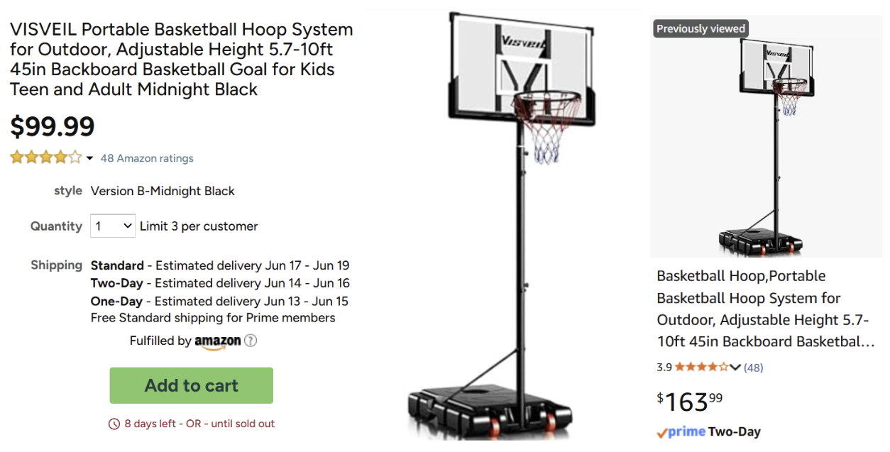 Portable Outdoor Basketball Hoop [Expired] | Hidden Clearances