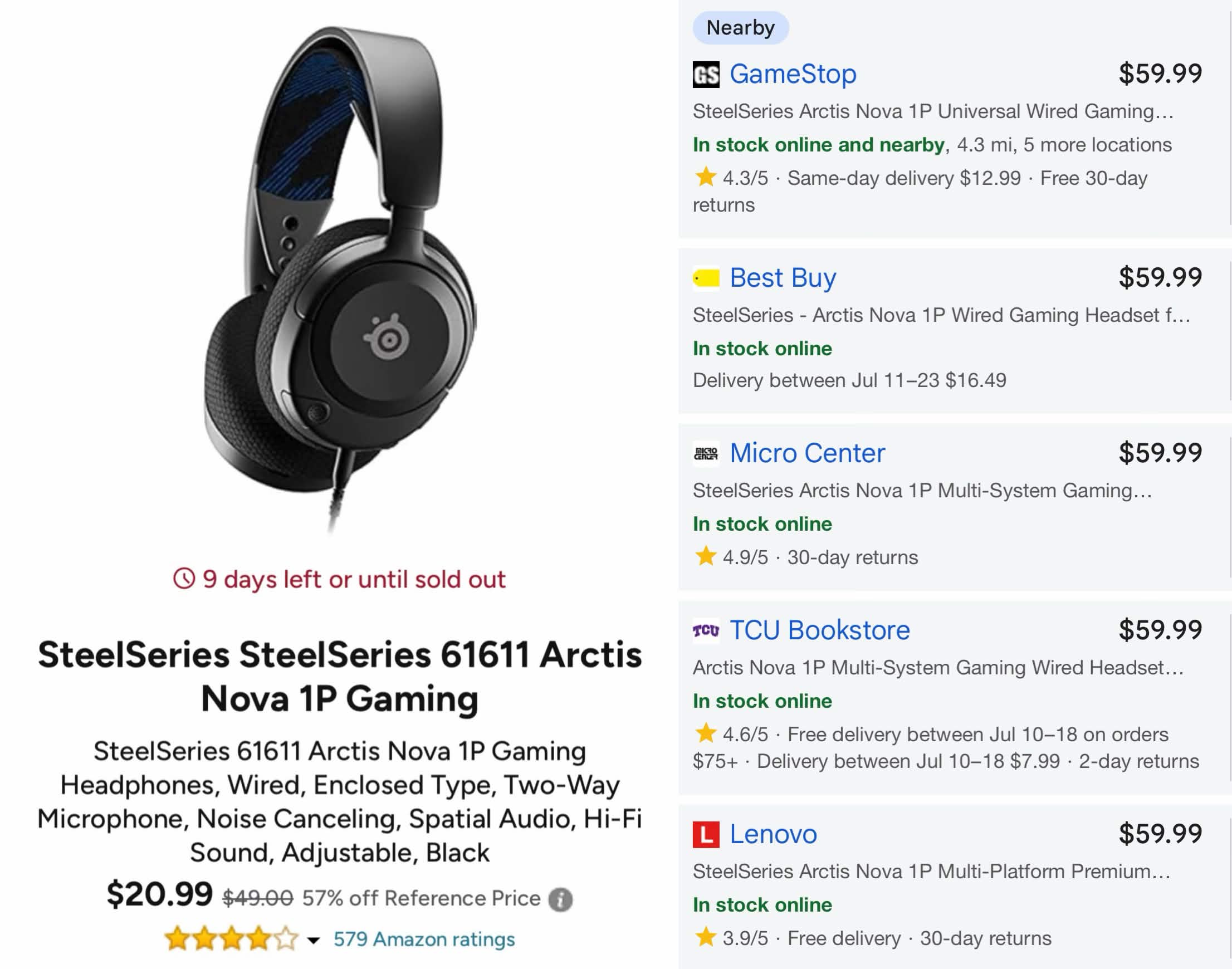 SteelSeries SteelSeries 61611 Arctis Nova 1P Gaming [Expired] | Hidden ...