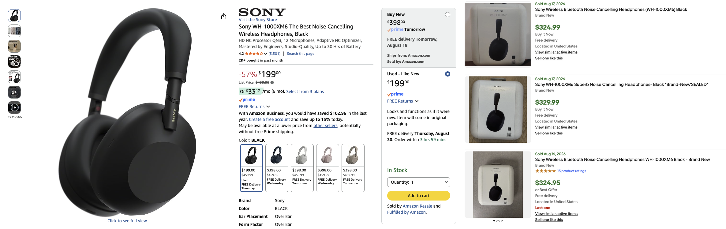 $460 SONY WH-1000XM6 NOISE CANCELLING HEADPHONES FOR $199 - 57