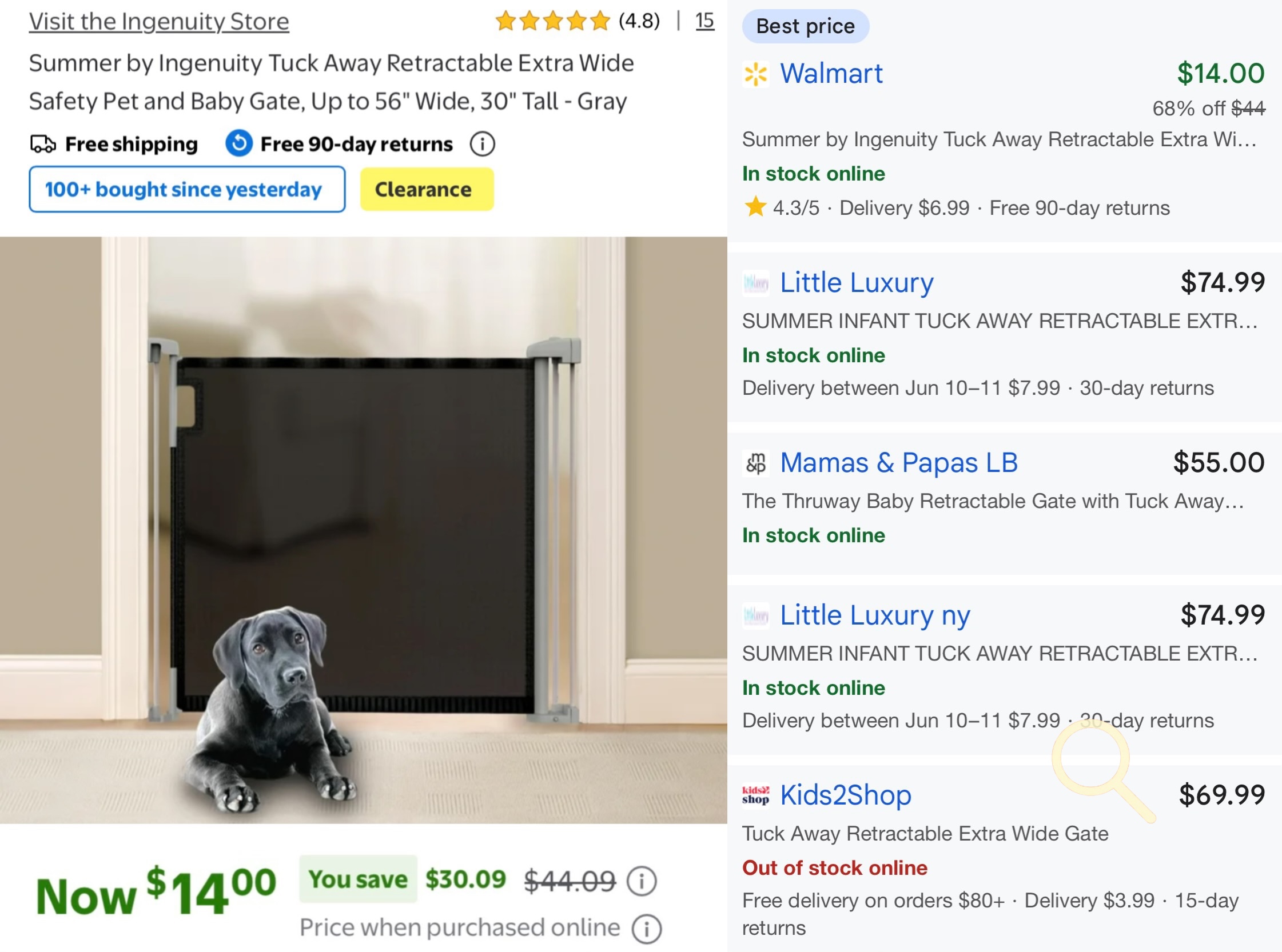Summer by Ingenuity Tuck Away Retractable Extra Wide Safety Pet